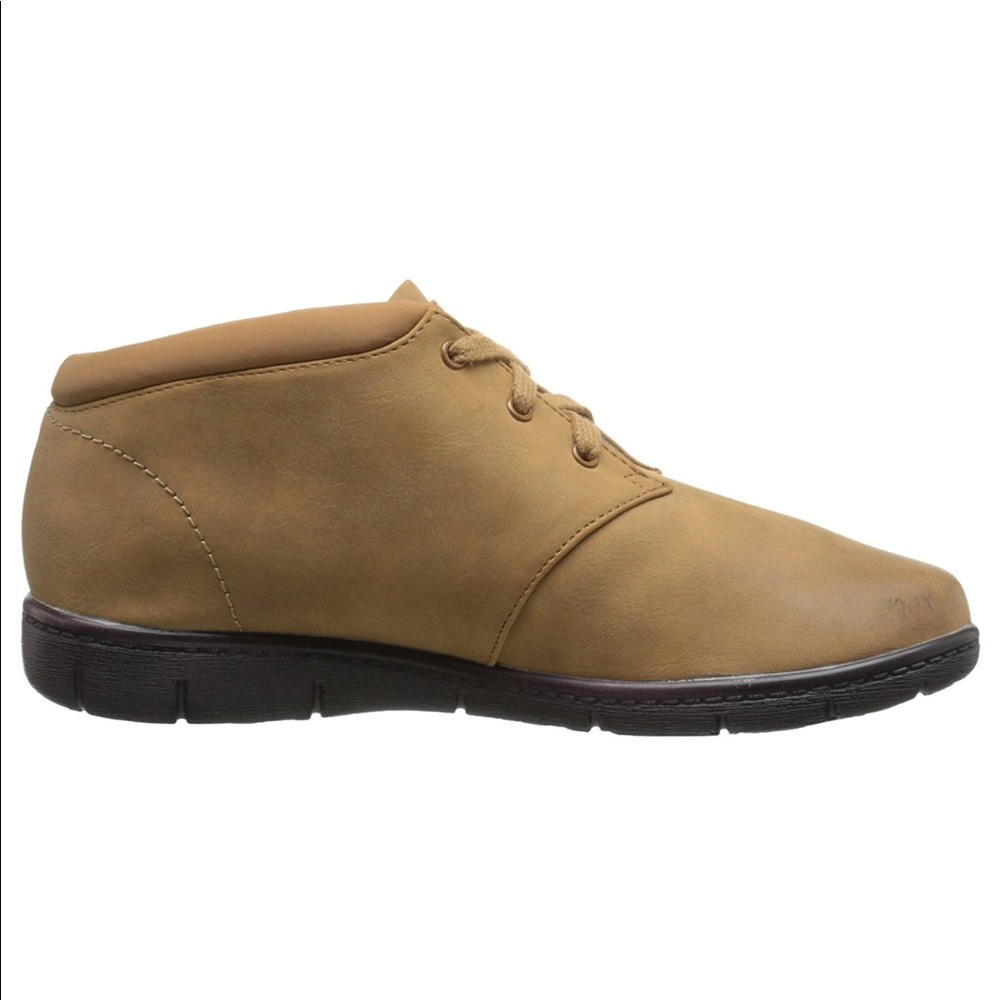 Tan Comfort Lace Up Chukka Boyfriend Bootie - Picture 4 of 16